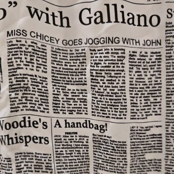 Galliano Gazette Go-Go Newsprint Mini Skirt – New Size Small - Picture 5 of 6